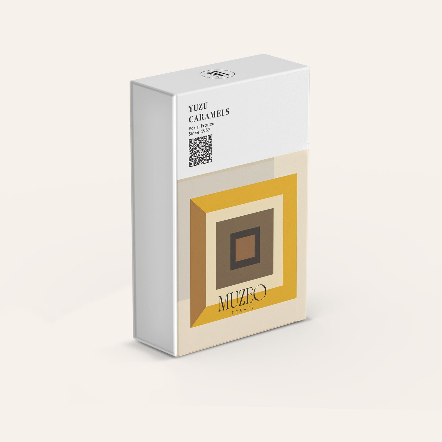 <div style="text-align: center;"> <span style="color: #1D1919;">Caramels Yuzu</span> <br> <span style="color: #1D1919;">Caramel Assortment (4 oz.)</span> <br><span style="color: #444444;">Paris, France </span> <br> <span style="color: #444444;">Since 1957</span> </div>