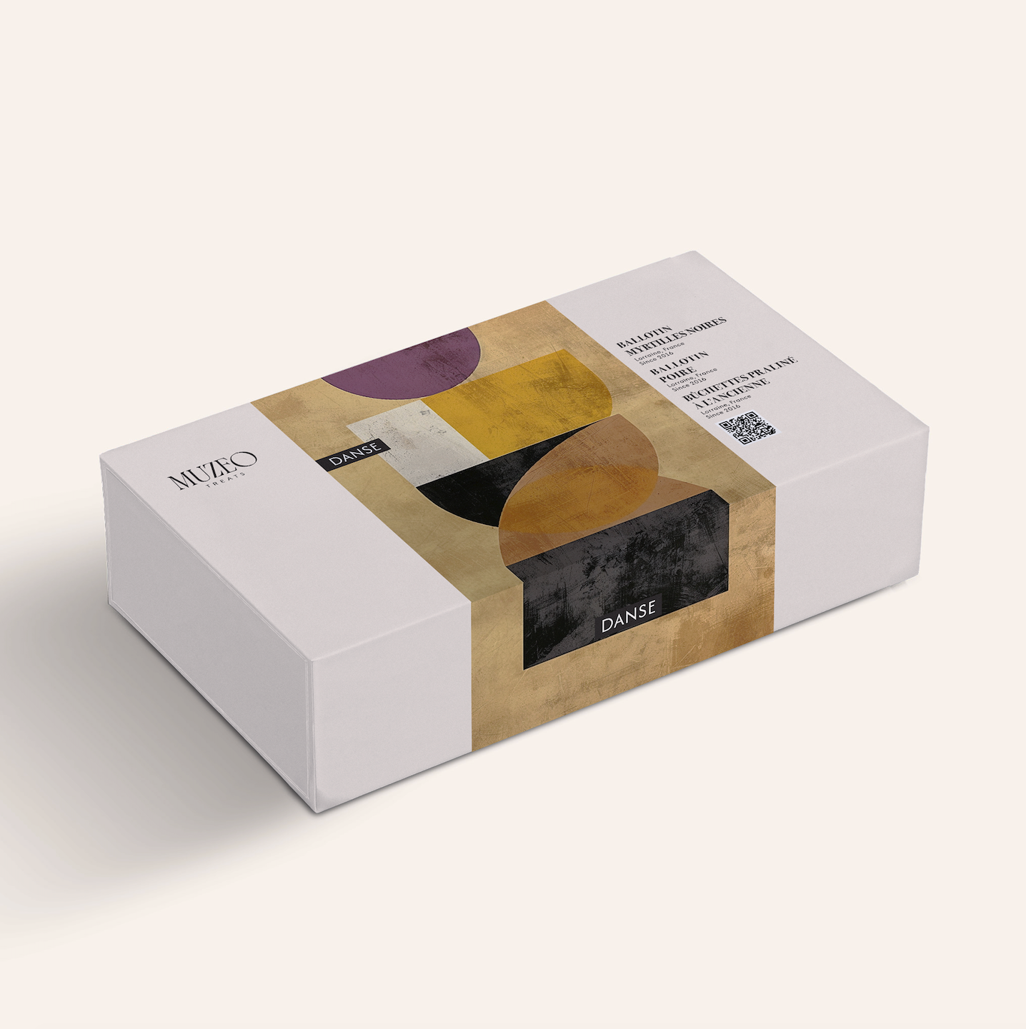 <div style="text-align: center;"> <span style="color: #1D1919;">DANSE</span> <br> <span style="color: #1D1919;">Chocolate Assortment (9 oz.)</span> <br><span style="color: #444444;">Lorraine, France</span> <br> <span style="color: #444444;">Since 2006</span> </div>