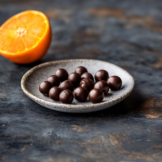 <div style="text-align: center;"> <span style="color: #1D1919;">Arancia e cioccolato fondente (3.5 oz.)</span><br><span style="color: #444444;">Torino, Italy</span> <br> <span style="color: #444444;">Since 1946</span> </div> 