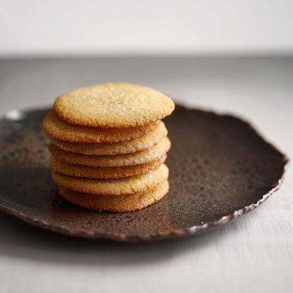 <div style="text-align: center;">   <span style="color: #1D1919;">Blackcurrant Cookies</span> <br><span style="color: #444444;"> <i> Tuiles Cassis</i></span> <br>