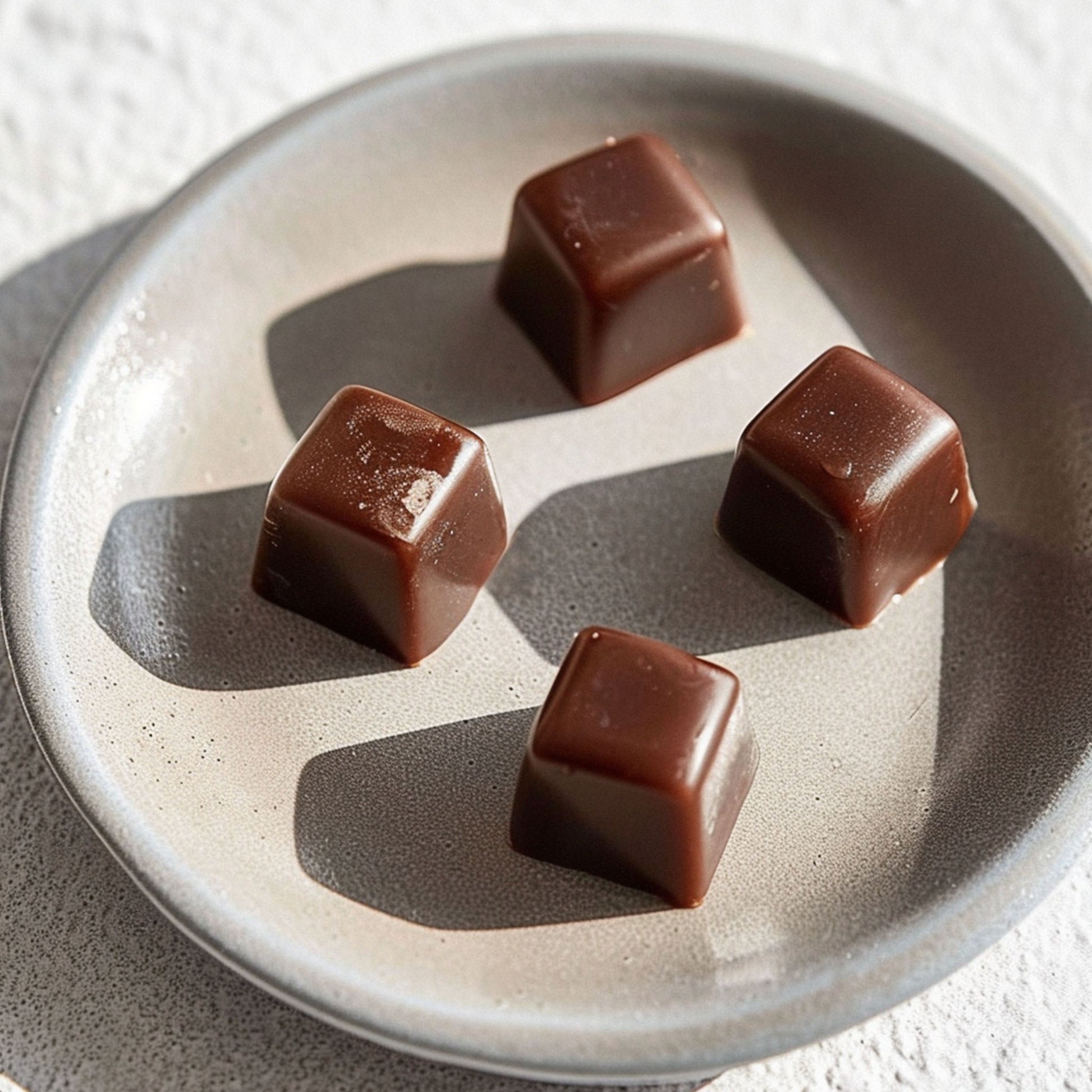 <div style="text-align: center;"> <span style="color: #1D1919;">Caramels Cacao (4 oz.)</span><br><span style="color: #444444;">Paris, France</span> <br> <span style="color: #444444;">Since 1957</span> </div> 
