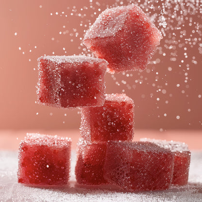 <div style="text-align: center;"> <span style="color: #1D1919;">Pâte de Fruit Fraises (4 oz.)</span><br><span style="color: #444444;">Paris, France</span> <br> <span style="color: #444444;">Since 1957</span> </div> 
