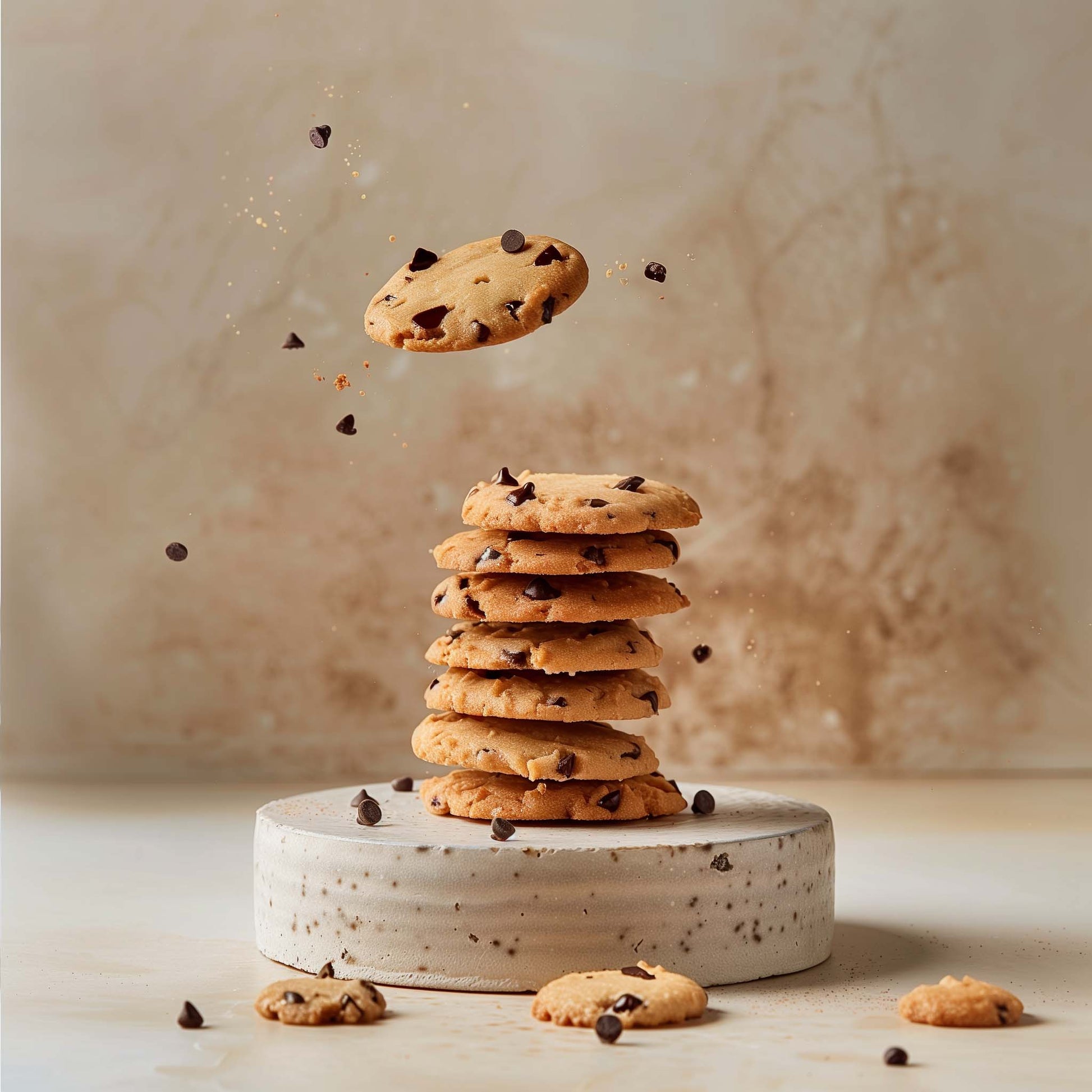 <div style="text-align: center;">   <span style="color: #1D1919;">Chocolate Chip Cookies</span> <br><span style="color: #444444;"> <i> Tuiles Pépites de Chocolat</i></span> <br>