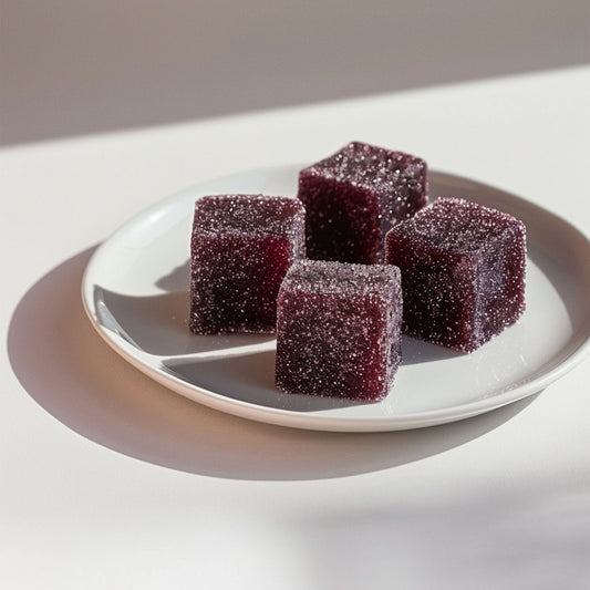 <div style="text-align: center;"> <span style="color: #1D1919;">Pâte de Fruit Cerise (4 oz.)</span><br><span style="color: #444444;">Paris, France</span> <br> <span style="color: #444444;">Since 1957</span> </div> 
