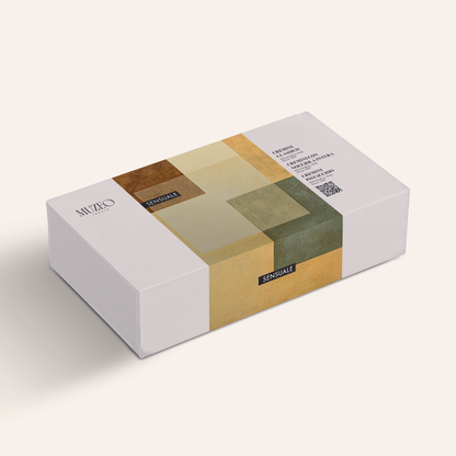 <div style="text-align: center;"> <span style="color: #1D1919;">SENSUALE</span> <br> <span style="color: #1D1919;">Chocolate Assortment (15 oz.)</span> <br><span style="color: #444444;">Alessandria, Italy </span> <br> <span style="color: #444444;">Since 1907</span> </div>