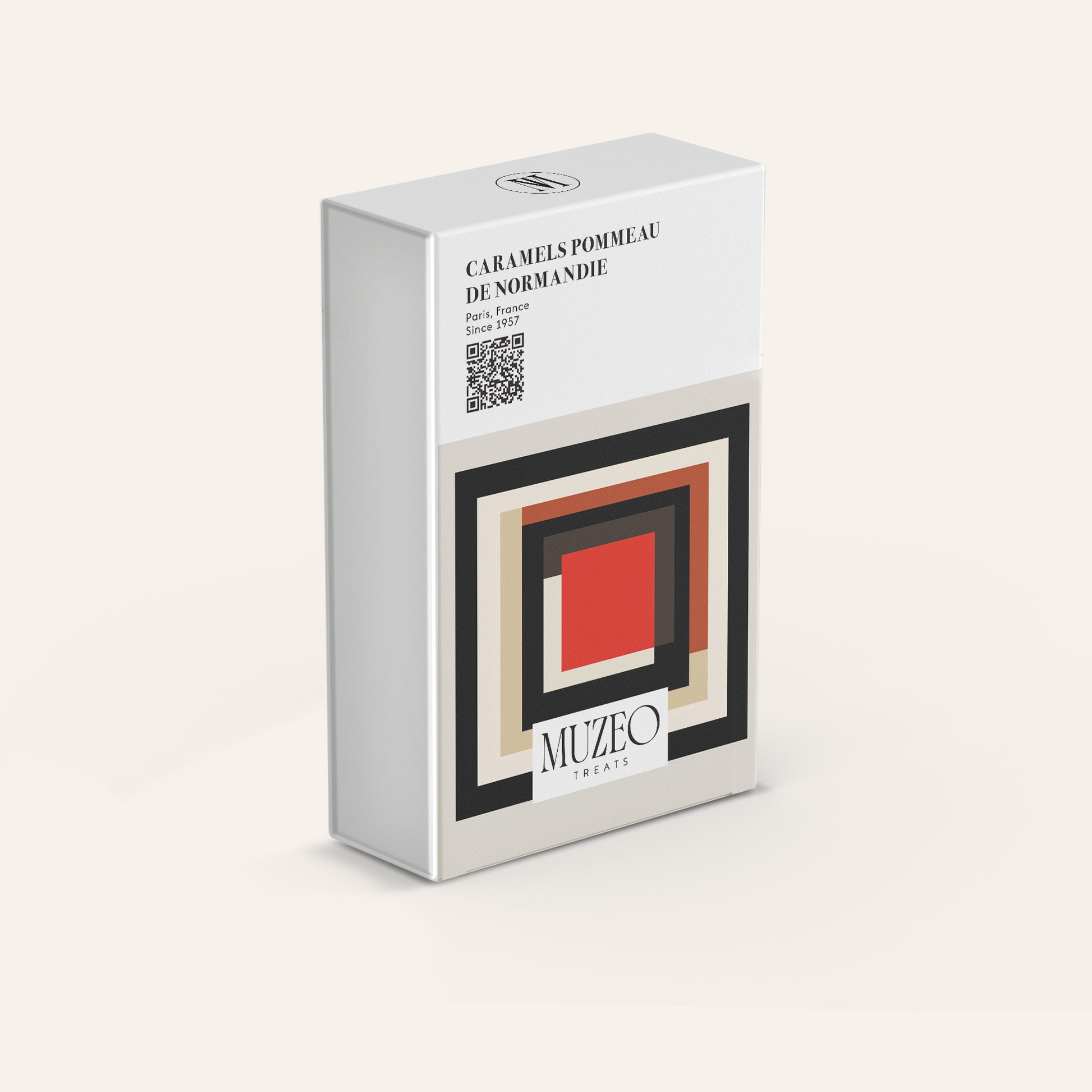 <div style="text-align: center;"> <span style="color: #1D1919;">Caramels Pommeau de Normandie</span> <br> <span style="color: #1D1919;">Caramel Assortment (4 oz.)</span> <br><span style="color: #444444;">Paris, France </span> <br> <span style="color: #444444;">Since 1957</span> </div>
