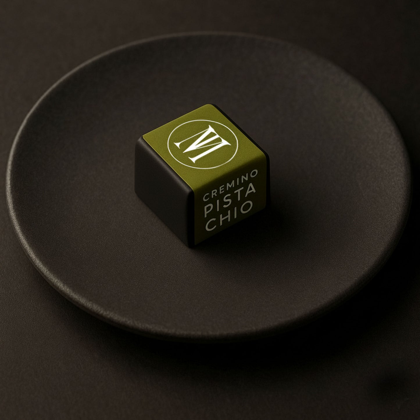 <div style="text-align: center;"> <span style="color: #1D1919;">Cremini Pistacchio (5 oz.)</span><br><span style="color: #444444;">Alessandria, Italy</span> <br> <span style="color: #444444;">Since 1907</span> </div>