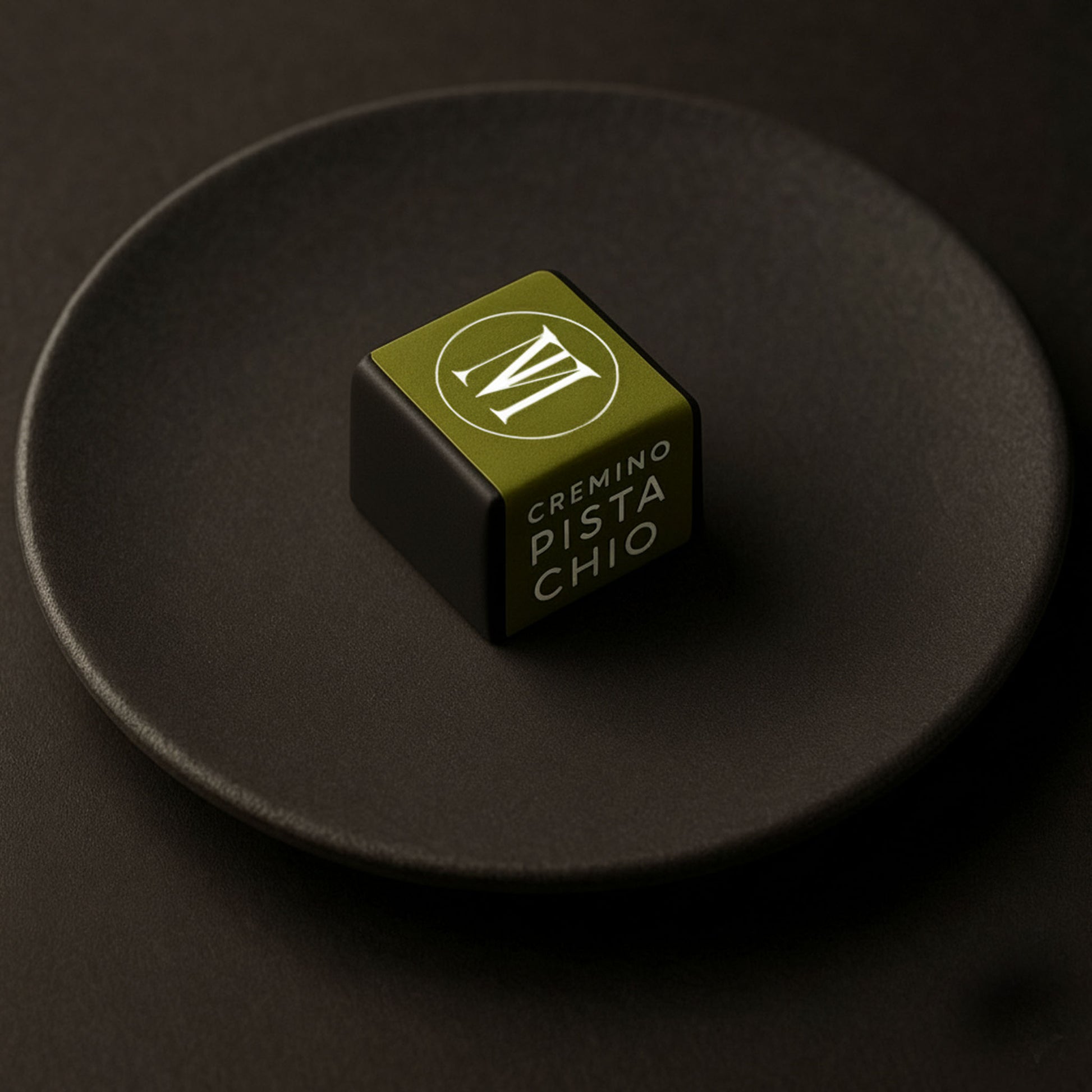 <div style="text-align: center;"> <span style="color: #1D1919;">Cremini Pistacchio (5 oz.)</span><br><span style="color: #444444;">Alessandria, Italy</span> <br> <span style="color: #444444;">Since 1907</span> </div>